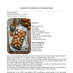 Gougères fourrées au fromage frais