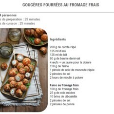 Gougères fourrées au fromage frais