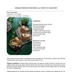 Croque brioché parfumé à la truffe et beaufort