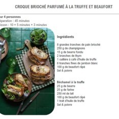 Croque brioché parfumé à la truffe et beaufort