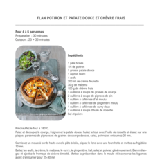Flan potiron et patate douce et chèvre frais