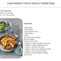 Flan potiron et patate douce et chèvre frais