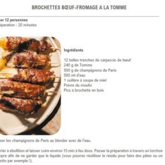 Brochettes bœuf-fromage à la tomme
