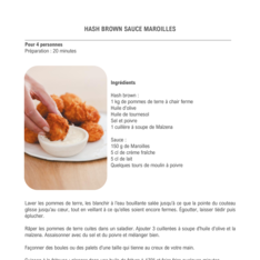 Hash brown sauce maroilles