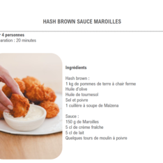 Hash brown sauce maroilles