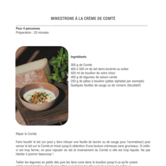 Minestrone à la crème de comté