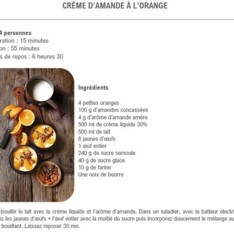 Crème d'amande à l'orange
