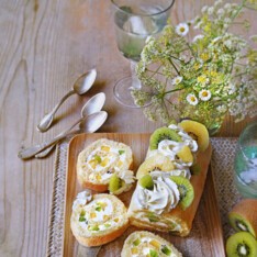 Biscuit roulé aux kiwis