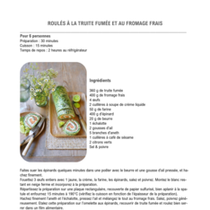 Roulé à la truite fumée et au fromage frais