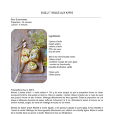 Biscuit roulé aux kiwis