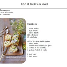 Biscuit roulé aux kiwis