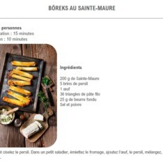 Bôreks au sainte-maure