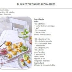 Blinis et tartinades fromagères
