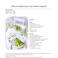 Crêpe au fromage frais et aux  légumes croquants