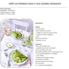 Crêpe au fromage frais et aux légumes croquants