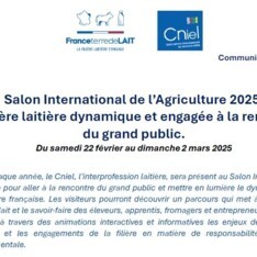 CP - SIA 2025 - La filière laitière dynamique et engagée à la rencontre du grand public.