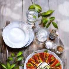 Tarte tatin de poivrons et brousse