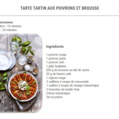 Tarte tatin de poivrons et brousse