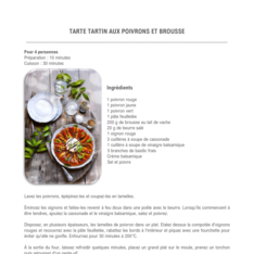 Tarte tatin de poivrons et brousse