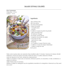 Salade estivale colorée