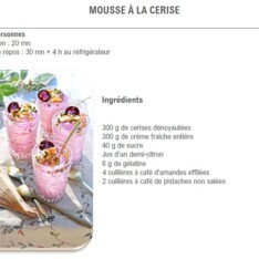 Mousse à la cerise