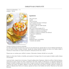 Charlotte aux 3 fruits d’été