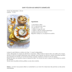 Saint-félicien aux abricots caramélisés