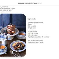 Brioche perdue aux myrtilles