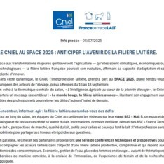 Communiqué - Le Cniel au SPACE 2025 - anticiper l'avenir de la filière laitière