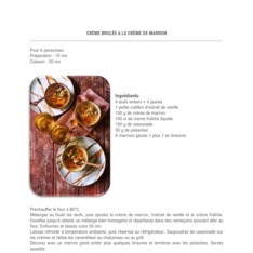 Crème brûlée à la crème de marron
