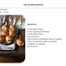 Duo de mini burgers