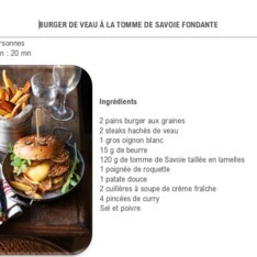 Burger de veau à la tomme de Savoie fondante