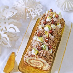 Bûche au citron et praliné