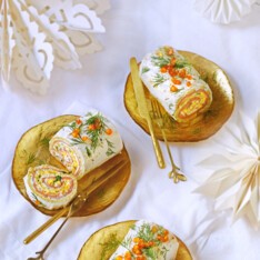 Roulés de saumon au fromage frais et mangue