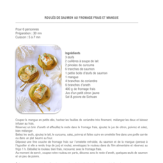 Roulés de saumon au fromage frais et mangue