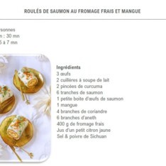 Roulés de saumon au fromage frais et mangue