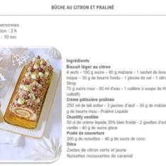 Bûche au citron et praliné