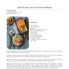 Gratin de cabillaud et son duo de fromages
