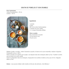 Gratin de pomelo et son crumble