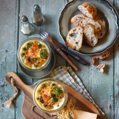 Petits gratins au chou romanesco et béchamel