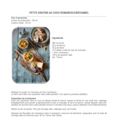 Petits gratins au chou romanesco et béchamel