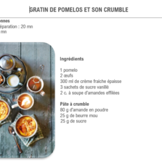 Gratin de pomelo et son crumble