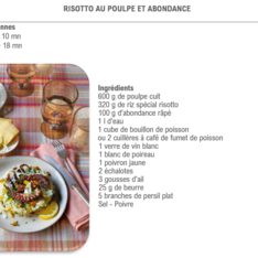 Risotto au poulpe et abondance