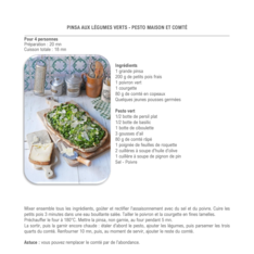 Pinsa aux légumes verts-pesto maison et comté