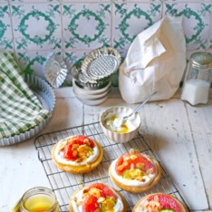 Pizza petit-suisse et pomelo