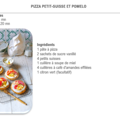 Pizza petit-suisse et pomelo