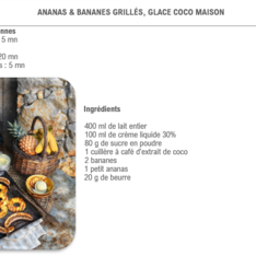 Ananas & bananes grillés, glace coco maison
