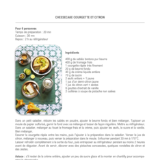 Cheesecake courgette et citron