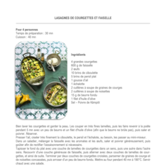 Lasagnes de courgettes et faisselle