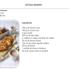 Cake marbré au chocolat
